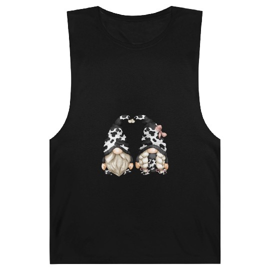 Black And White Cow Print For Farmer With Farm Barnard Tanks