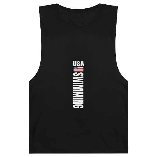 Usa Swimming American Flag Swim Sport Team Barnard Tanks
