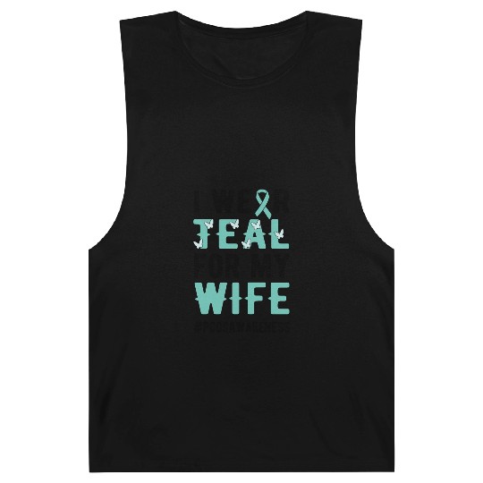 I Wear Teal For My Polycystic Ovary Pcos Warrior Barnard Tanks