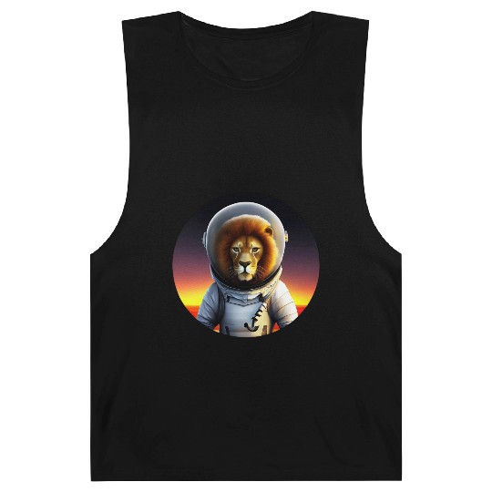 Astronaut lion at sunset Barnard Tanks