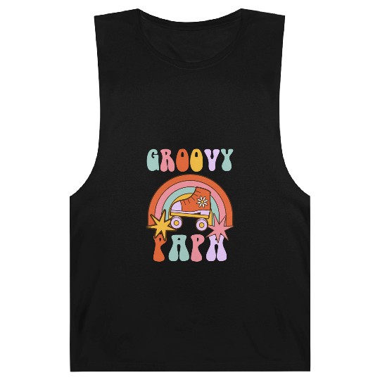 Groovy Papa Baby Shower Family Fathers Day Barnard Tanks