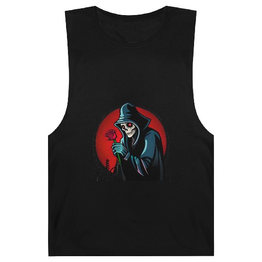 Symbolic Contrast A Grim Reaper Embracing a Rose Barnard Tanks