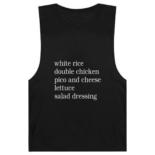 White Rice Double Chicken Pico And Cheese Barnard Tanks