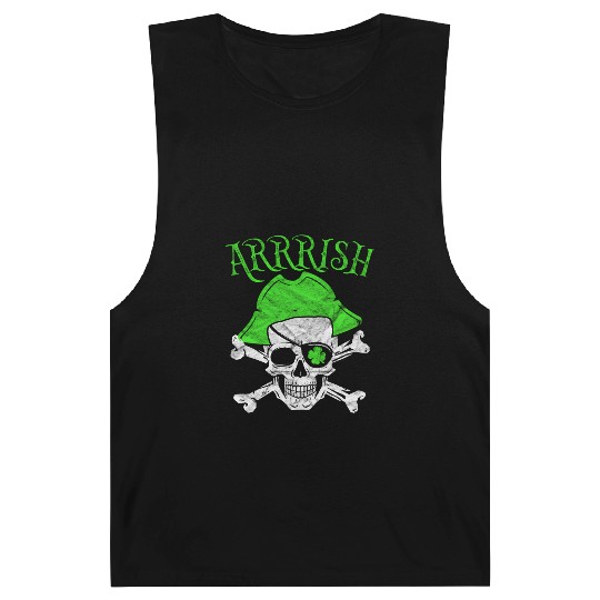 Arrrish Saint Patric Day Irish Pirate St Patty Barnard Tanks