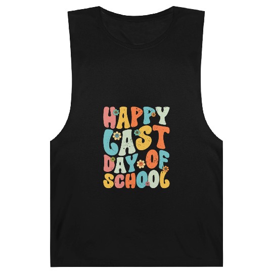 Groovy Happy Last Day of School Teacher Student Barnard Tanks