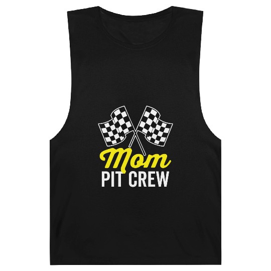 Mom Pit Crew For Racing Party Costume Barnard Tanks