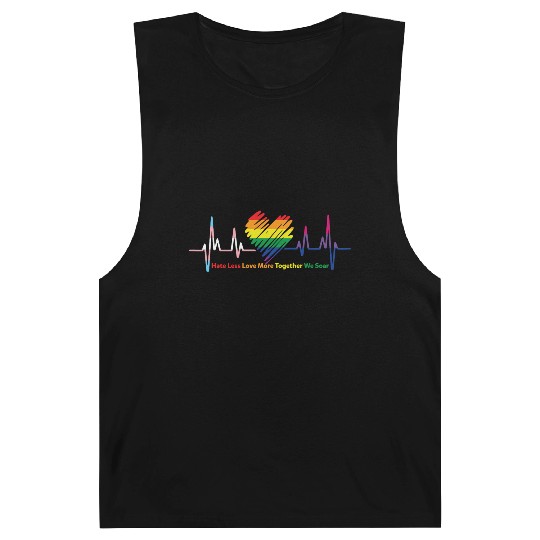 Gay Pride Hate Less Love More Gay Pride Barnard Tanks