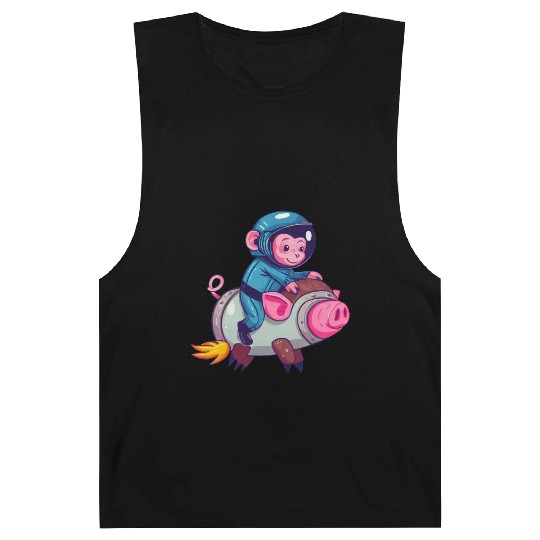 Pig and Monkey as Astronauts Barnard Tanks