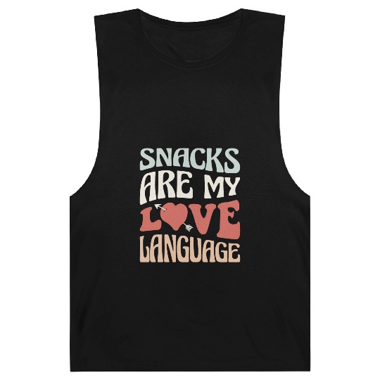 Snacks are my Love Language Funny Snack Lovers Barnard Tanks