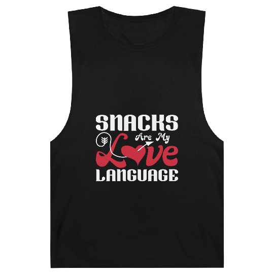 Snacks are my Love Language Funny Snack Lovers Barnard Tanks