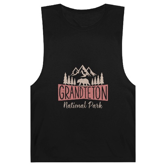 Vintage Grand Teton National Park Us Mountains Barnard Tanks