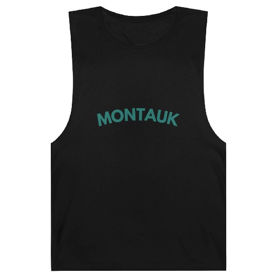 Montauk New York Vintage College Style (Green) Barnard Tanks