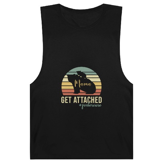 Get Attached Foster Care Mom Mama Bear Cub Barnard Tanks