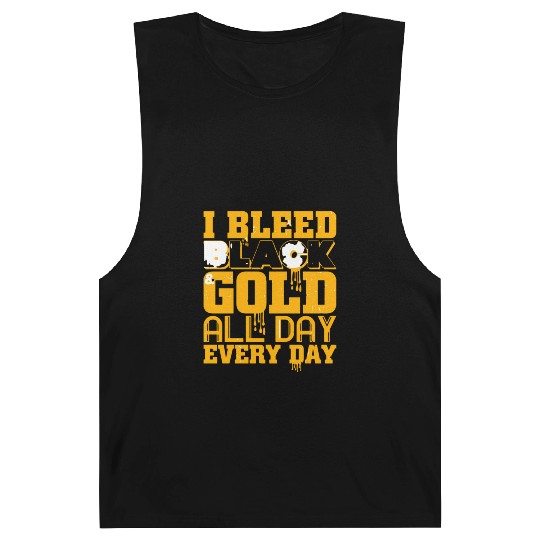 I Bleed Black And Gold Barnard Tanks