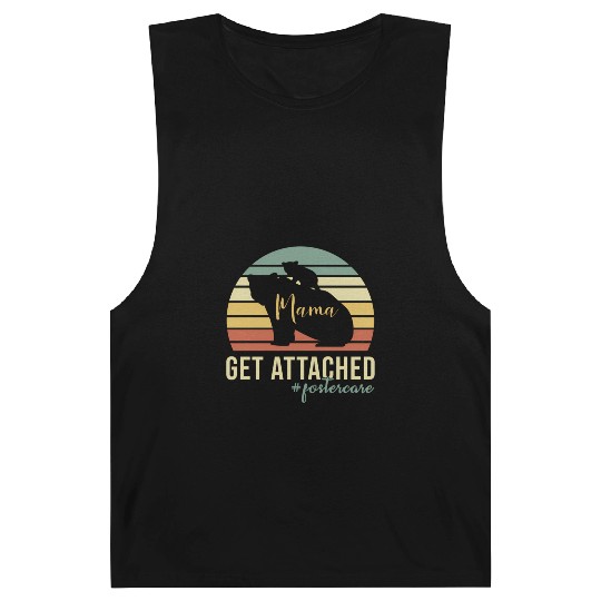 Get Attached Foster Care Mom Mama Bear Cub Barnard Tanks