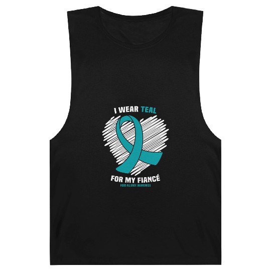 I Wear Teal For My Fiance Food Allergy Awareness Barnard Tanks