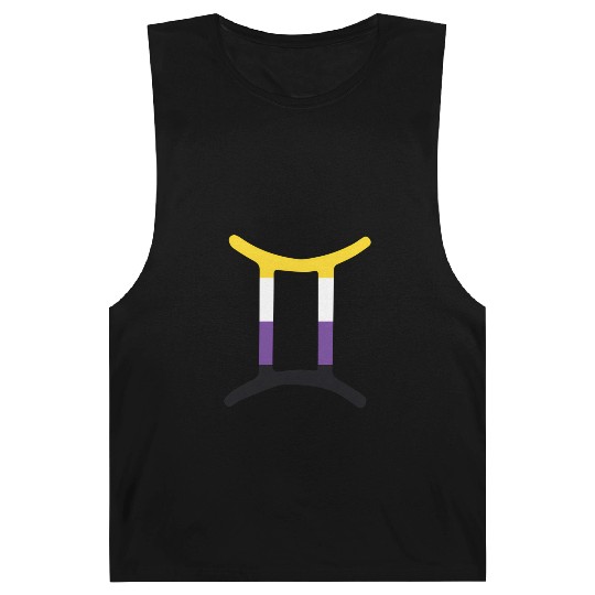 Non Binary Gemini Sign Non Binary Pride Barnard Tanks