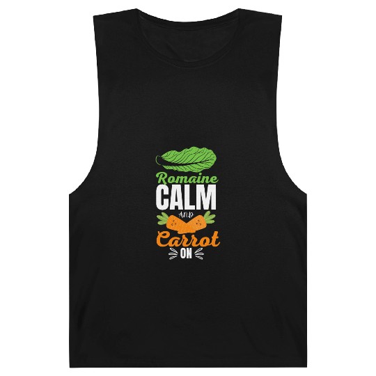 Romaine calm and carrot on | funny carrot gift Barnard Tanks