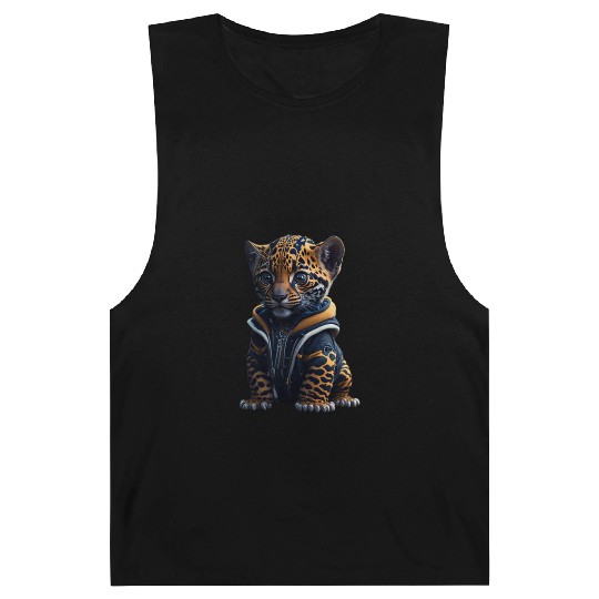 A cute tiny hyper realistic baby jaguar Barnard Tanks