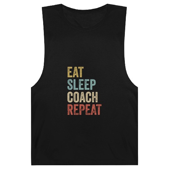 Eat Sleep Coach Repeat Coach Barnard Tanks