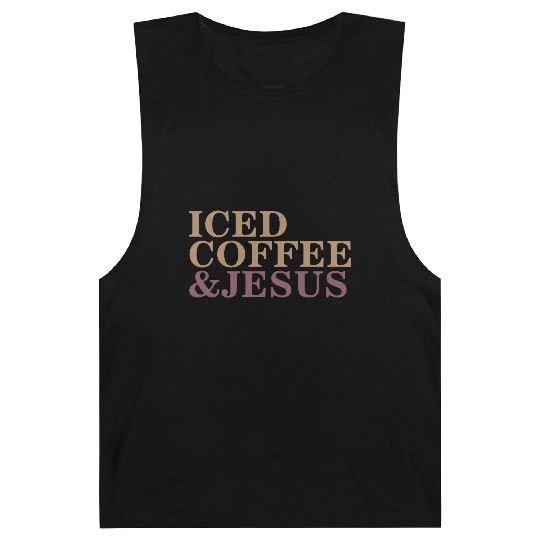 Iced Coffee And Jesus please Barnard Tanks