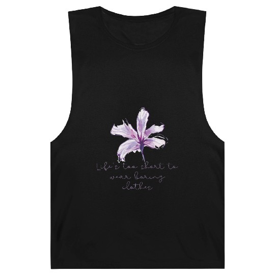 Purple Lily Flower surprise with quote Barnard Tanks