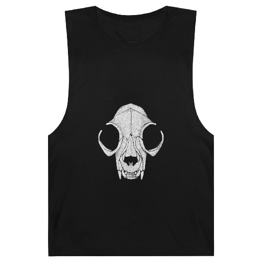 Cat Skull Pointillism Barnard Tanks