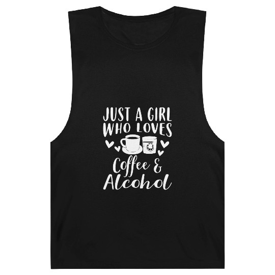 Coffee And Alcohol Apparel Funny Coffee Lover Barnard Tanks