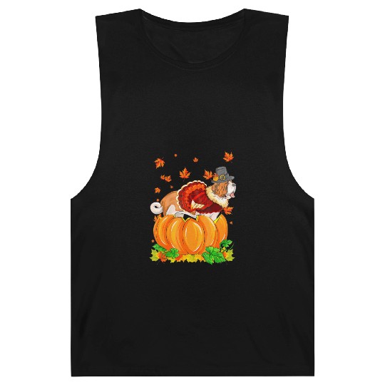 Saint Bernard Dog Thanksgiving Turkey Pumpkin Barnard Tanks