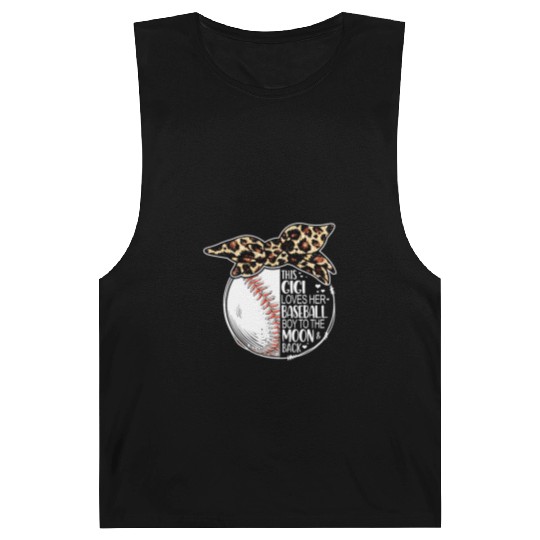 Baseball Gigi Vintage Leopard Messy Bun Barnard Tanks