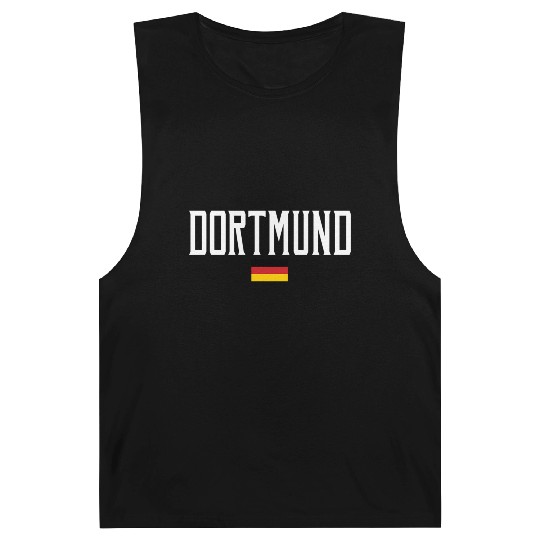 Dortmund Germany Flag White Text Barnard Tanks