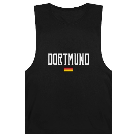 Dortmund Germany Flag White Text Barnard Tanks