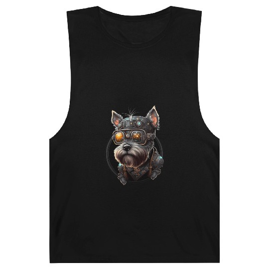 Steampunk Miniature Schnauzer Barnard Tanks