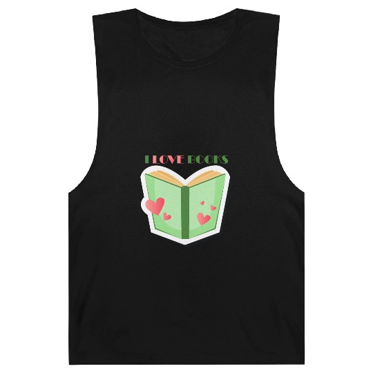 I Love Boo Reading Book Typography Store Barnard Tanks