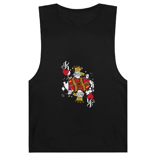 King Of He Playing Cards Halloween Poker Barnard Tanks