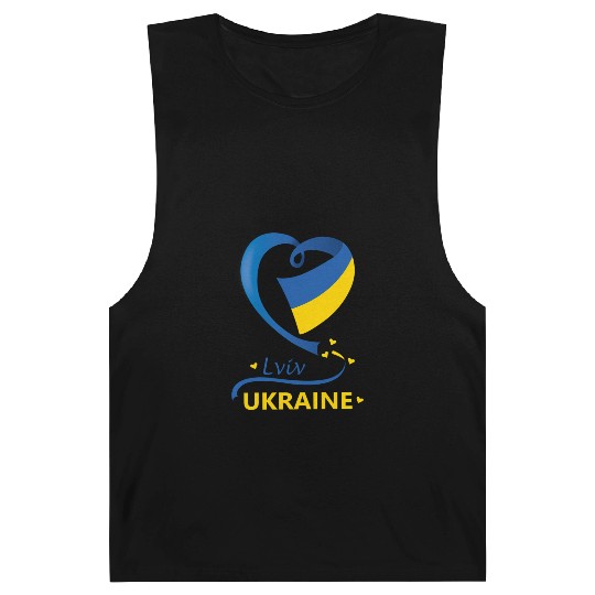 Lviv Ukraine National Flag Heart Emblem Crest Barnard Tanks