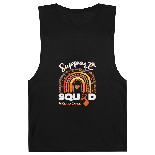 Kidney Cancer Support Squad Dark Blue Ribbon Barnard Tanks