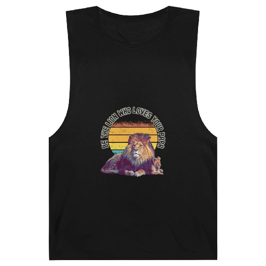 BE THE LION WHO LOVES YOUR PAPA - VINTAGE SUNSET Barnard Tanks