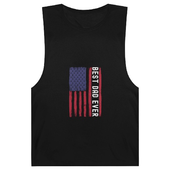 Best Dad Ever, Grudge USA Flag, Funny Dad Barnard Tanks