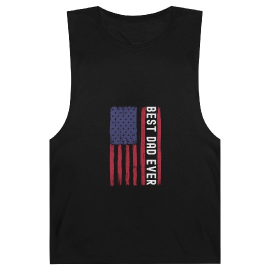 Best Dad Ever, Grudge USA Flag, Funny Dad Barnard Tanks