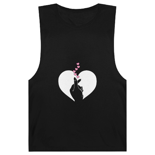 K-Pop Heart Korean Pop Music Fan K-Drama Cute Barnard Tanks