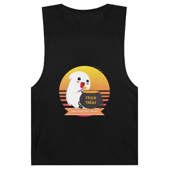 Halloween Cute Ghost Witching Hour Trick Or Treat Barnard Tanks