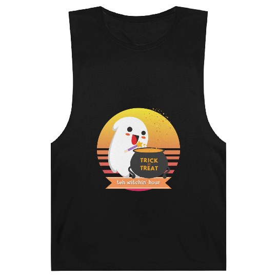 Halloween Cute Ghost Witching Hour Trick Or Treat Barnard Tanks