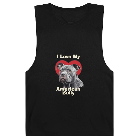 I Love My American Bully Puppy Dog Barnard Tanks