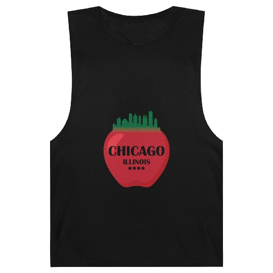 Chicago illinois state city skyline on apple Barnard Tanks