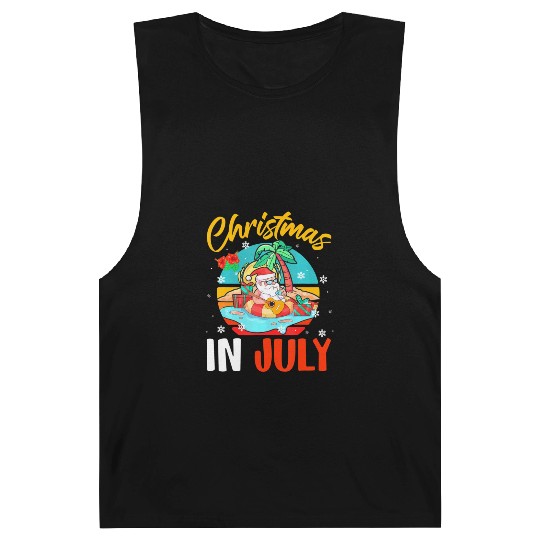 Christmas In July Hawaiian Santa Relaxing On Barnard Tanks