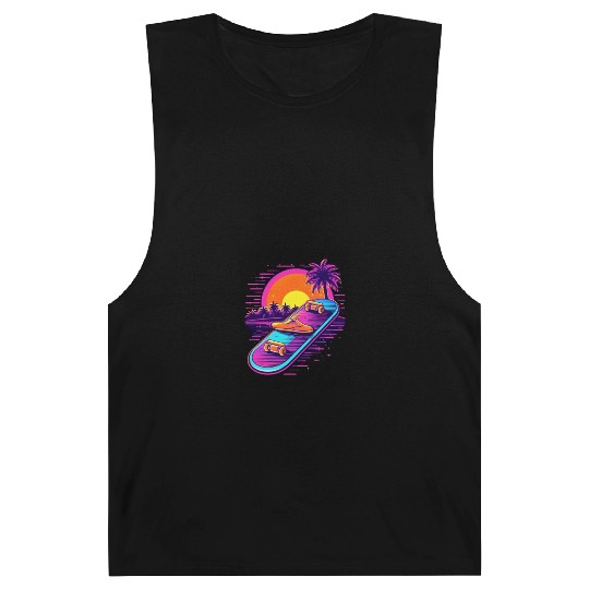 Skateboarding Skateboard Skates 80s 90s Retro Barnard Tanks