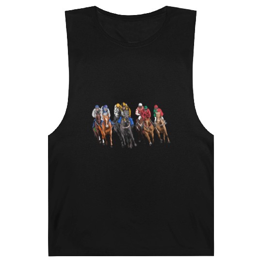 Horse Racing Jockey Racer Derby Rider Race Track Barnard Tanks