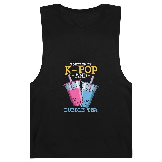 Powered By K Pop And Bubble Tea Kawaii Korean Boba Barnard Tanks
