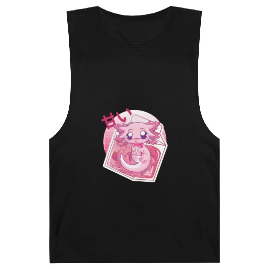 Axolotl Pastel Goth Strawberry Milk Shake Anime Ja Barnard Tanks